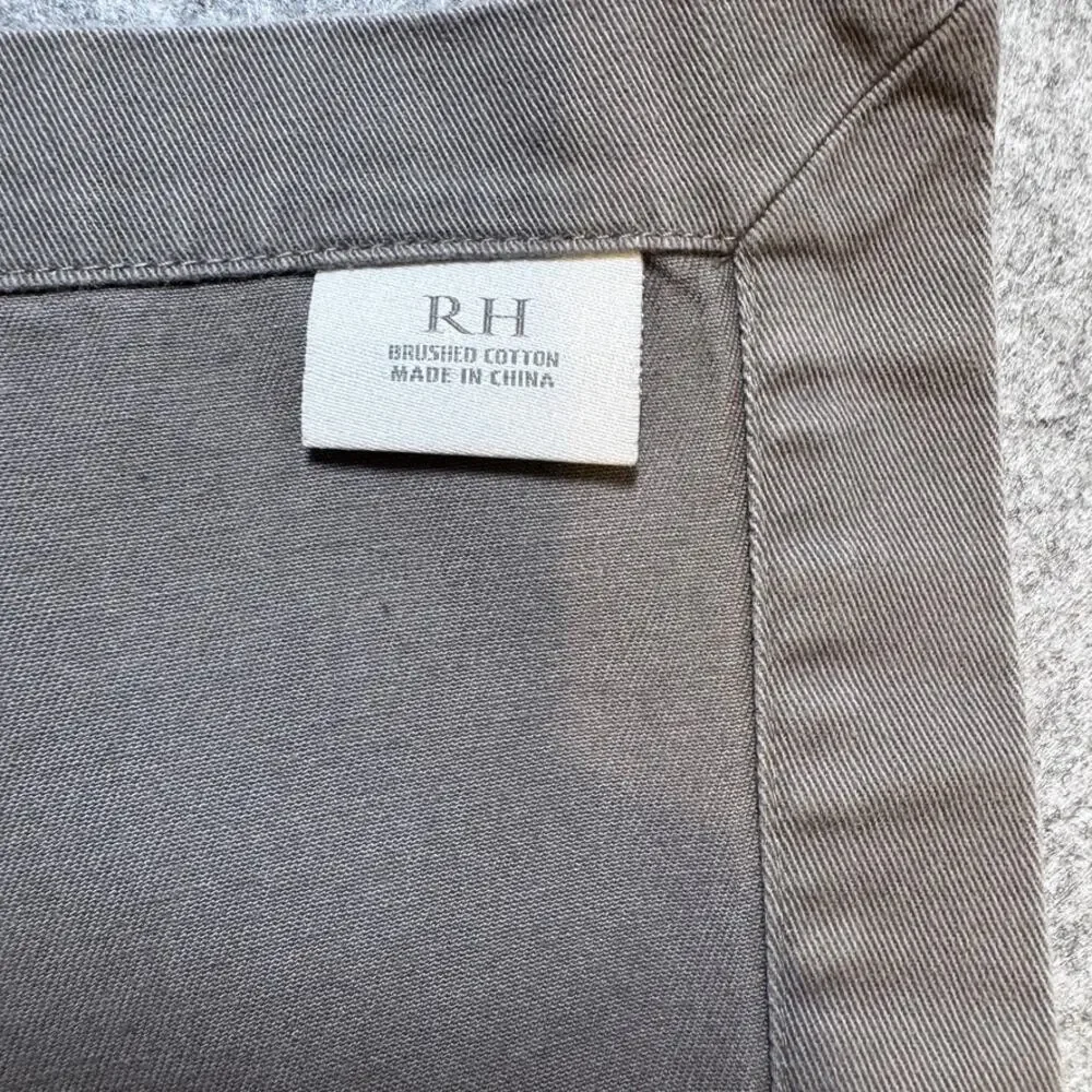 Set of 12 RH Restoration Hardware cocktail napkins in charcoal gray